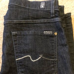 7 For All Mankind Mens Bootcut Jeans Size 32.  Dark Wash